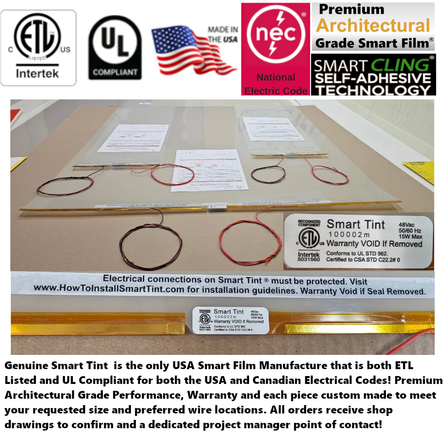 Smart Film® 24-in x 24-in Smart Film Switchable Privacy Electric Window Tint to Create Smart Glass - Image 11