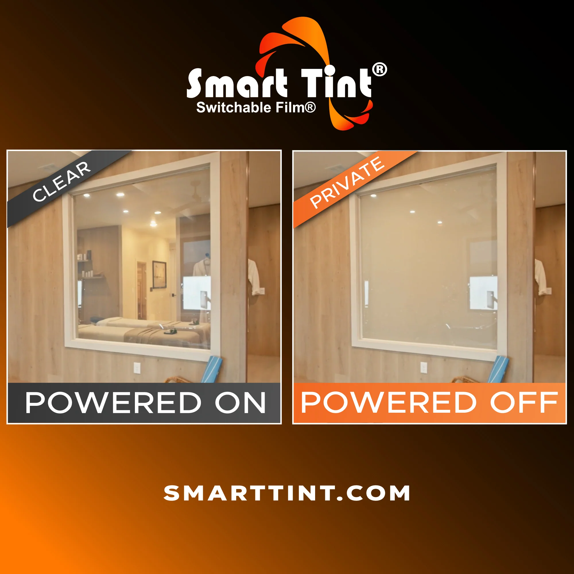 Smart Film® 24-in x 24-in Smart Film Switchable Privacy Electric Window Tint to Create Smart Glass - Image 7